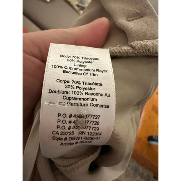 Women's Babaton Jermaine Beige Wide Leg Pants Size 4 - Picture 8 of 12